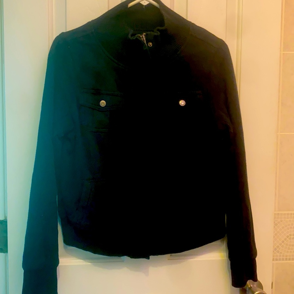 Black bomber jacket